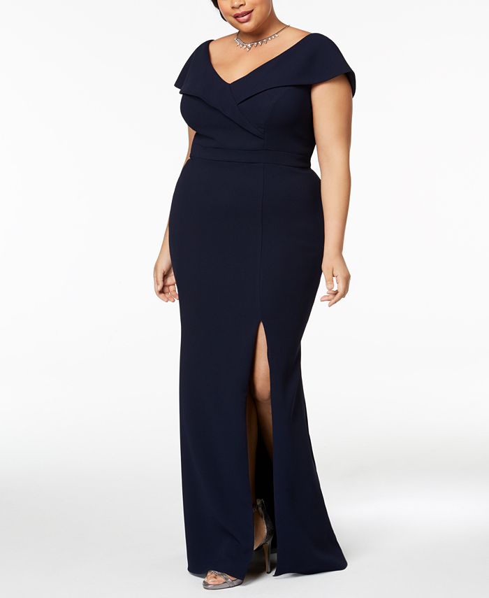xscape plus size gown