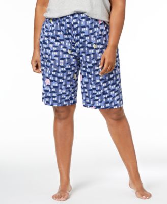 plus size bermuda pajama shorts