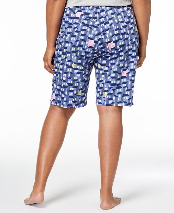 Hue Plus Size HousePrint Bermuda Pajama Shorts Macy's