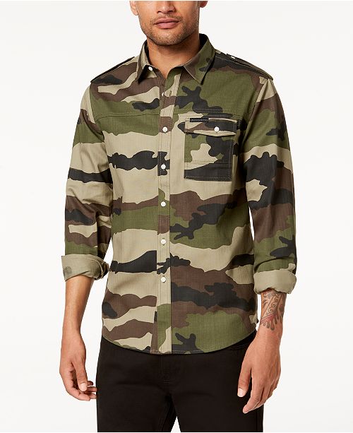 Sean John Men S Camo Shirt Reviews Casual Button Down Shirts