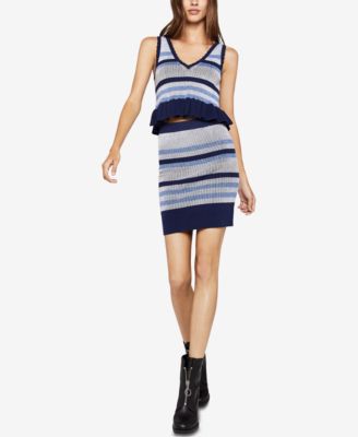 BCBGeneration - Striped Ruffled Top