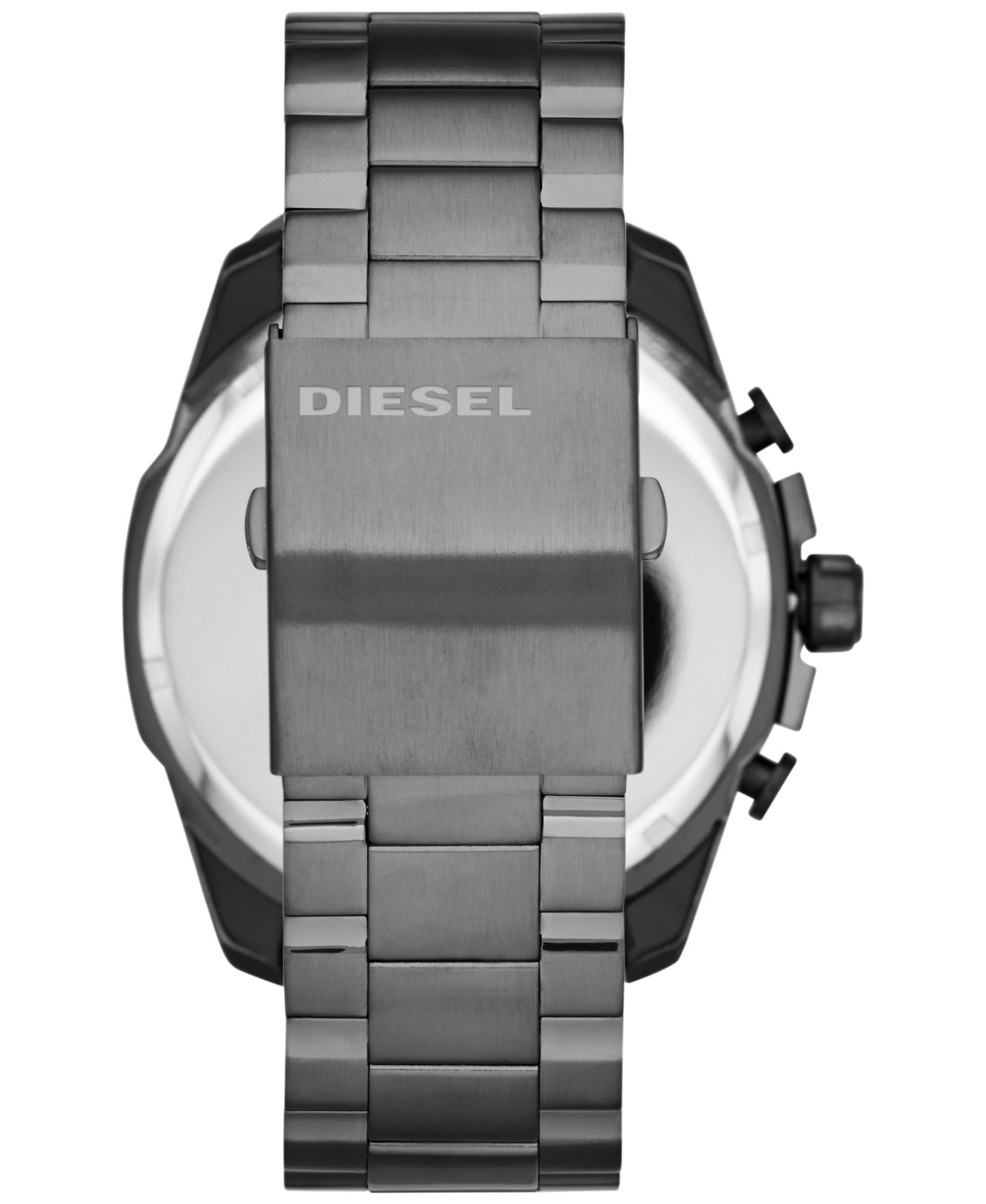 Мужские часы Diesel Chronograph Mega Chief Gunmetal Ion-Plated Stainless Steel Bracelet Watch 59x51mm DZ4329 — фото 4