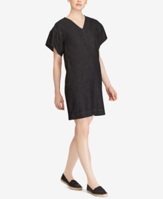 Lauren Ralph Lauren - Ruffle-Sleeve Cotton Denim Dress
