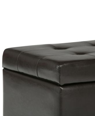 Verona Faux Leather Storage Ottoman