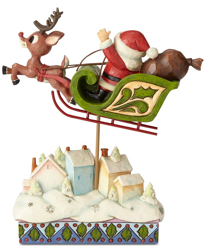 Jim Shore Rudolph Pulling Santa on Sleigh Figurine & Reviews - Shop All Holiday - Home - Macy's