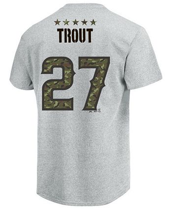Majestic Men's Mike Trout Los Angeles Angels Camo Player T-Shirt - Macy's
