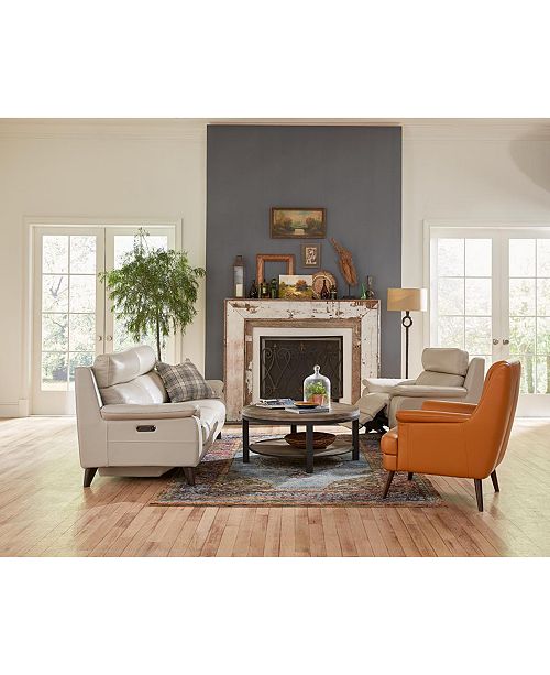 Furniture Milany Leather Power Reclining Sofa Collection Created For Macy S Reviews Furniture Macy S