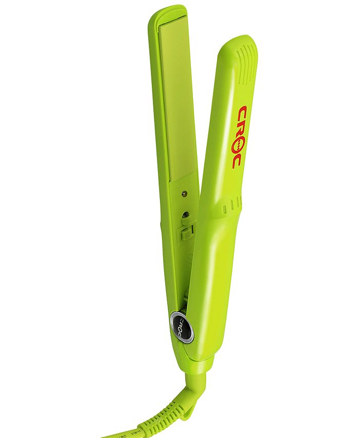 Croc Baby Flat Iron (Lime Green), 3/4, from PUREBEAUTY Salon & Spa - Macy's