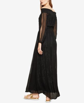 BCBGMAXAZRIA Smocked Off-The-Shoulder Maxi Dress - Macy's