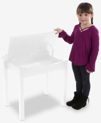 Melissa &amp; Doug Wooden Child&#39;s Lift-Top Desk &amp; Chair - White