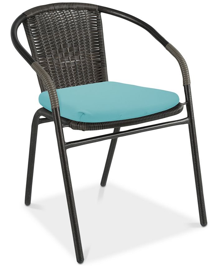 SoftTex 18x17 Aqua Outdoor Memory Foam Seat Cushion with Sunbrella Fabric, Quick Ship Macy's