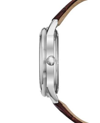 Eco-Drive Men's Corso Brown Leather Strap Watch 44mm