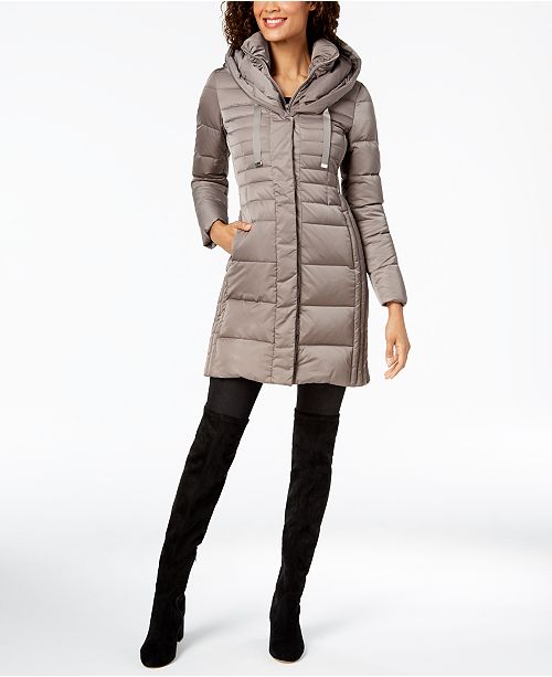 Tahari Hooded Puffer Coat Reviews Coats Women Macy S