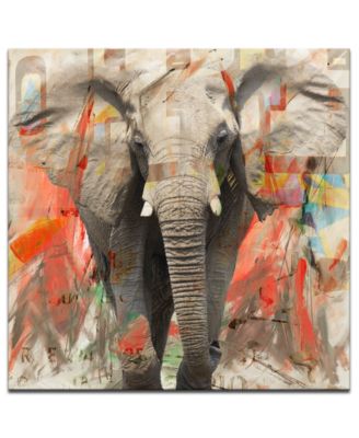 Ready2HangArt 'Saddle Ink Elephant I' Canvas Art Print