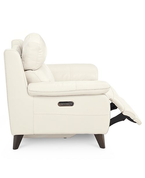 Furniture Milany 46" Leather Power Recliner with Power Headrest and USB