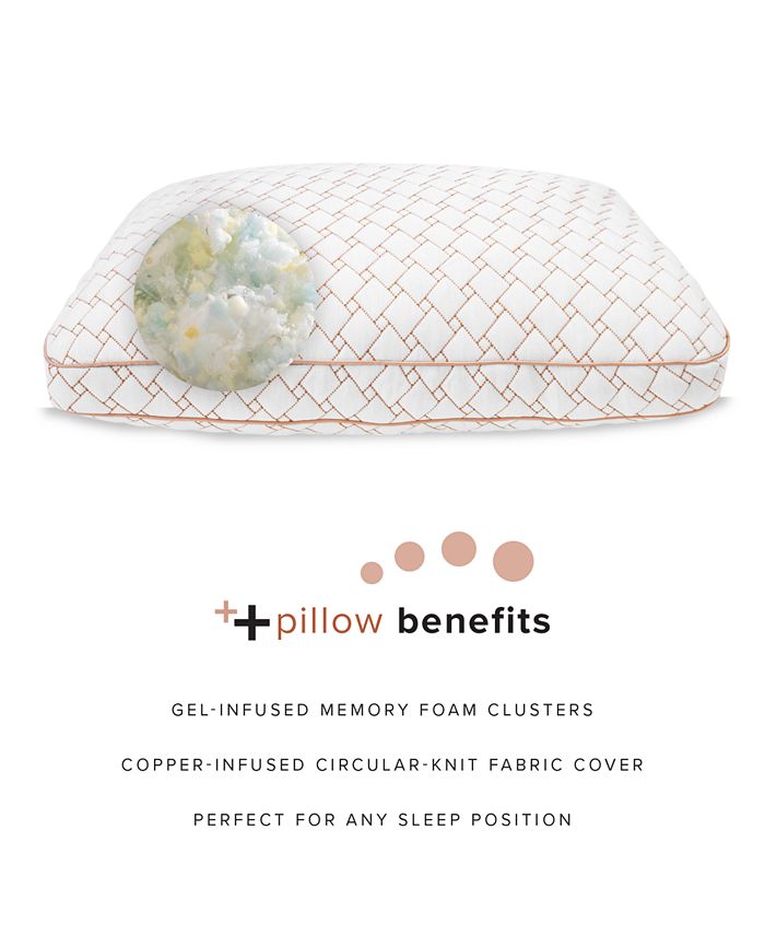 GelInfused Memory Foam Cluster Pillow with CopperInfused