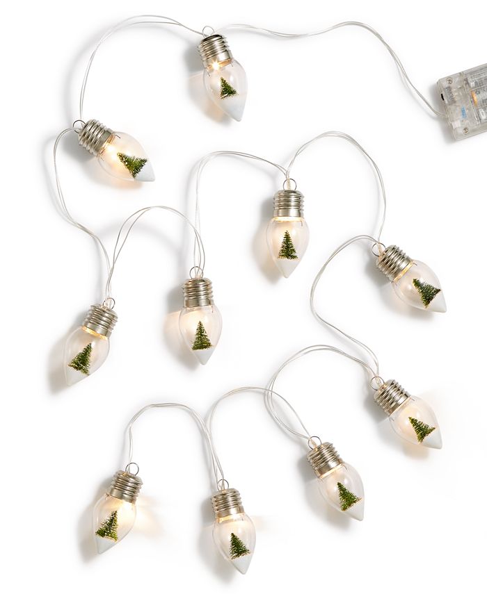 Martha Stewart Collection Christmas LED Bulb Garland, Created for Macy
