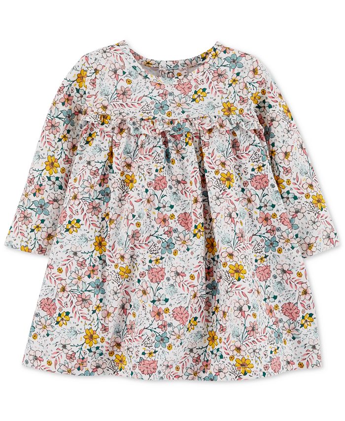 Carter's Baby Girls Floral-Print Cotton Dress - Macy's