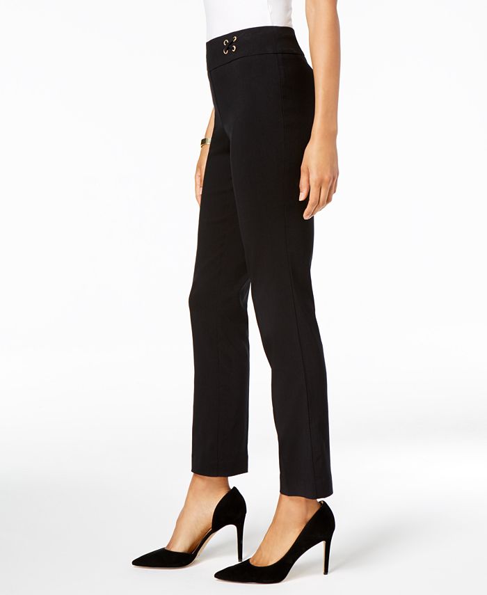 lace up pink pants
