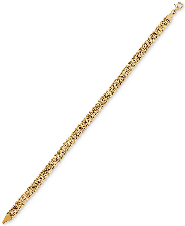 Macy's Fancy Link Bracelet in 10k Gold - Macy's