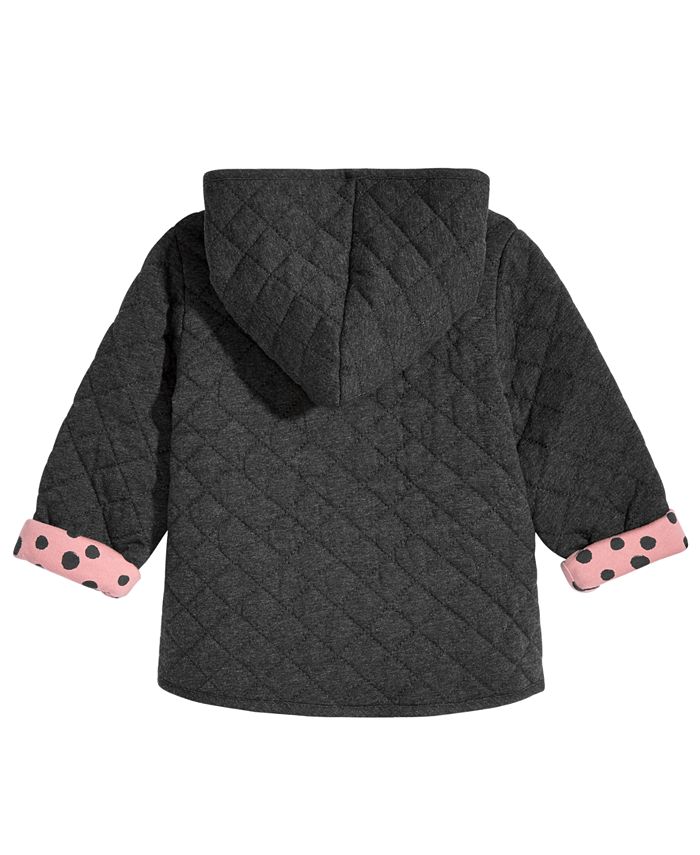 First Impressions Baby Girls Quilted DotPrint Reversible Jacket