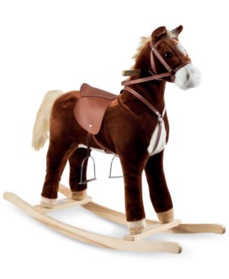 Trademark Global Happy Trails Plush Rocking Horse, 32" x 35.25" x 11.875