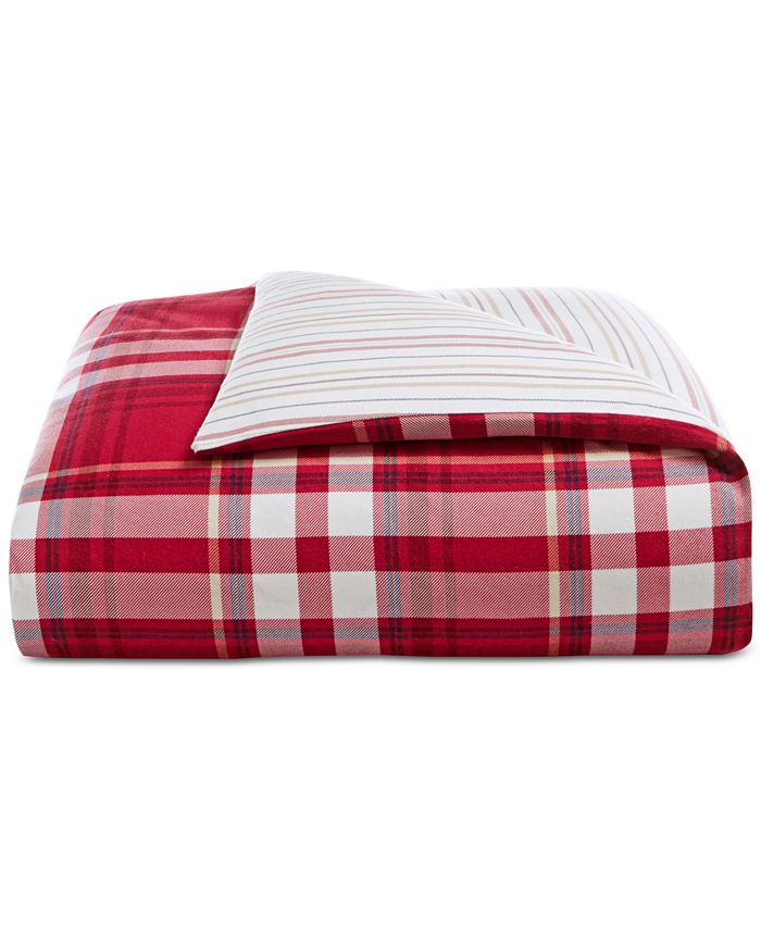 Martha Stewart Collection CLOSEOUT! Winter Plaid Cotton Flannel King