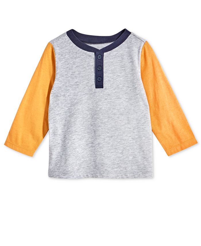 First Impressions Baby Boys Colorblocked Henley T-Shirt, Created for ...