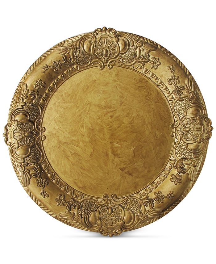 American Atelier Jay Import Gold Embossed Melamine Charger Plate Macy's