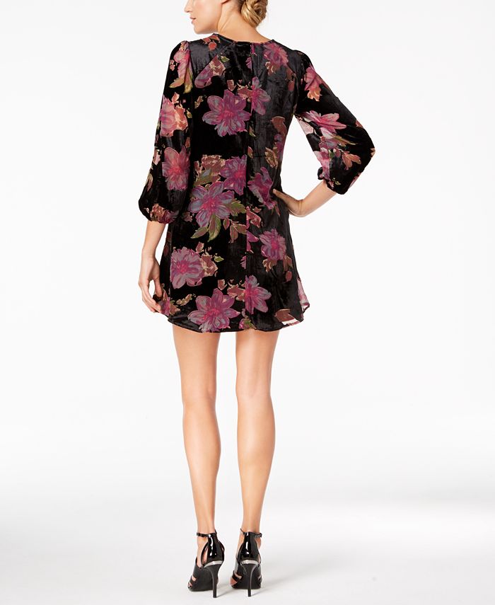 Calvin Klein Floral Burnout Velvet Shift Dress Macy's