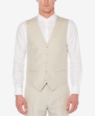 perry ellis linen vest