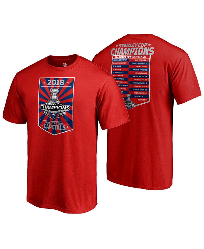 Majestic Men's Washington Capitals Stanley Cup Champ Roster T-Shirt ...
