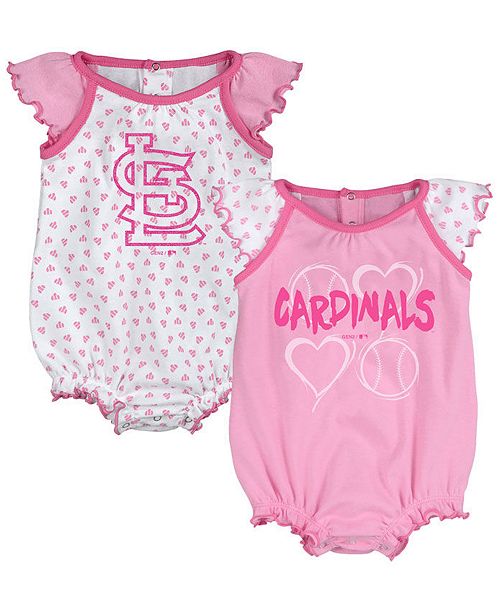 Outerstuff St Louis Cardinals Heart Creeper Set Infants 0 9 Months