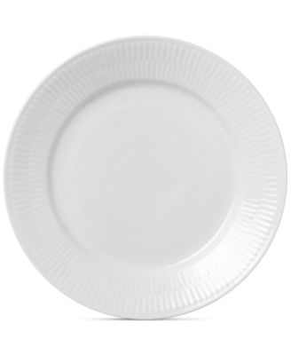 White Fluted Salad Plate 