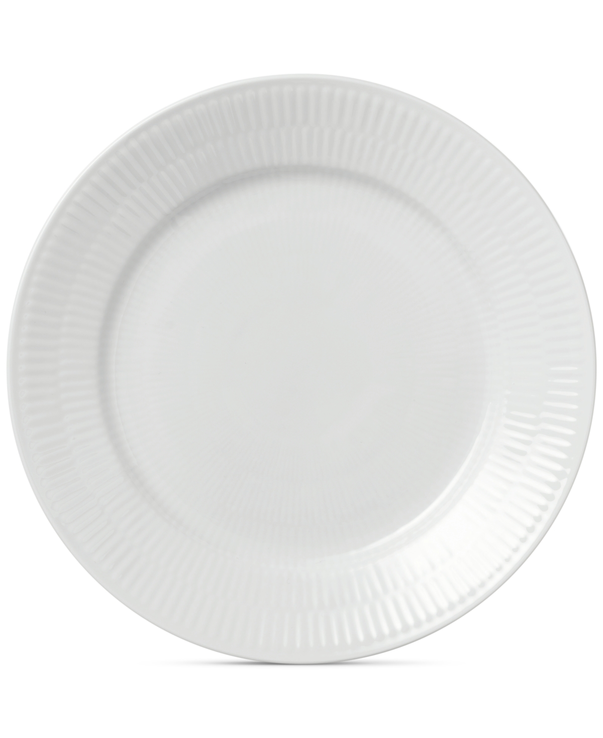 White Fluted Salad Plate - White