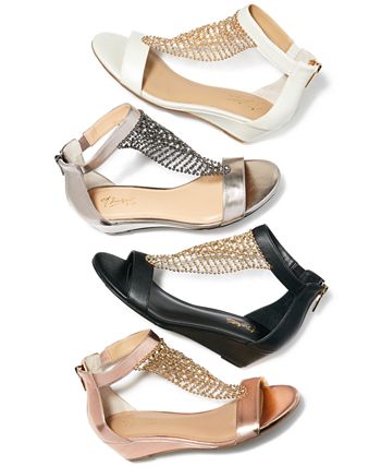 Thalia Sodi Tibby Mesh Embellished Wedge Sandals Created for