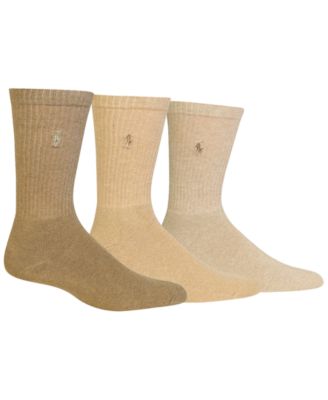 3 Pack Ribbed Cushion Foot Crew Men's Socks