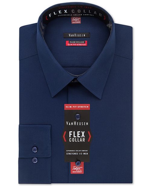 Van Heusen Men S Slim Fit Flex Collar Stretch Solid Dress Shirt