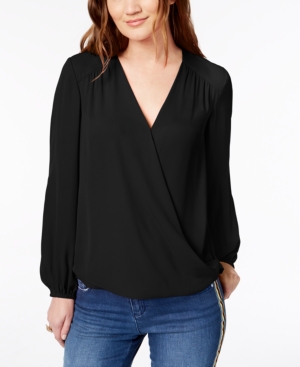 INC INTERNATIONAL CONCEPTS SURPLICE TOP, CREATED FOR MACY'S