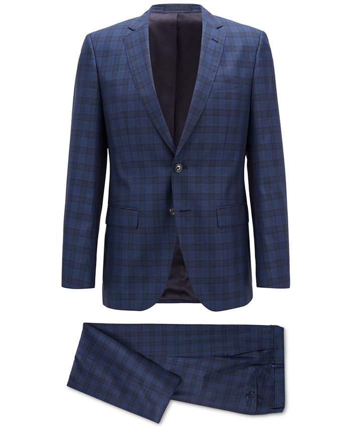 Hugo Boss BOSS Men's Slim-fit Checked Suit & Reviews - Suits & Tuxedos ...