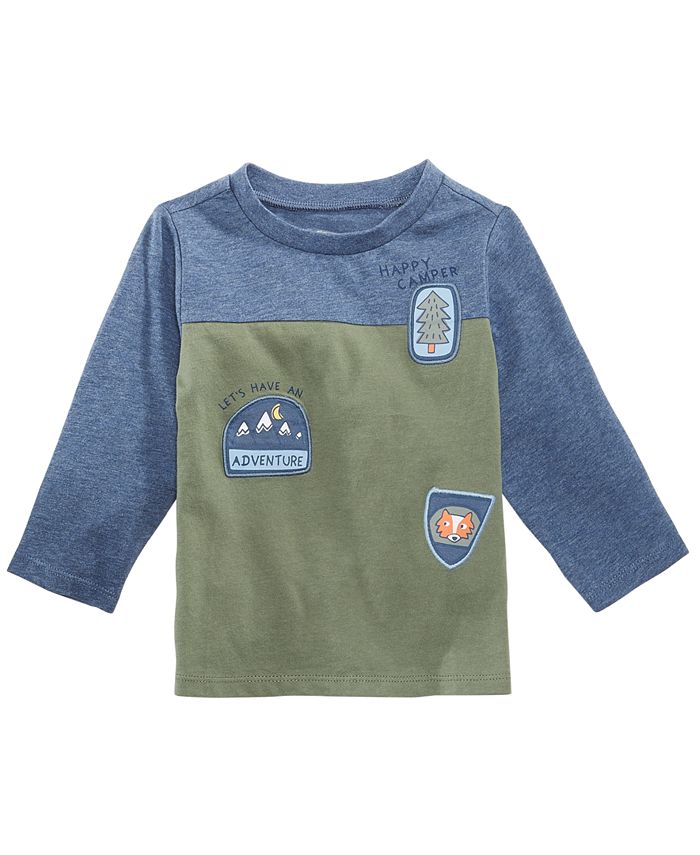 First Impressions Toddler Boys Colorblocked Patches T-Shirt, Created ...