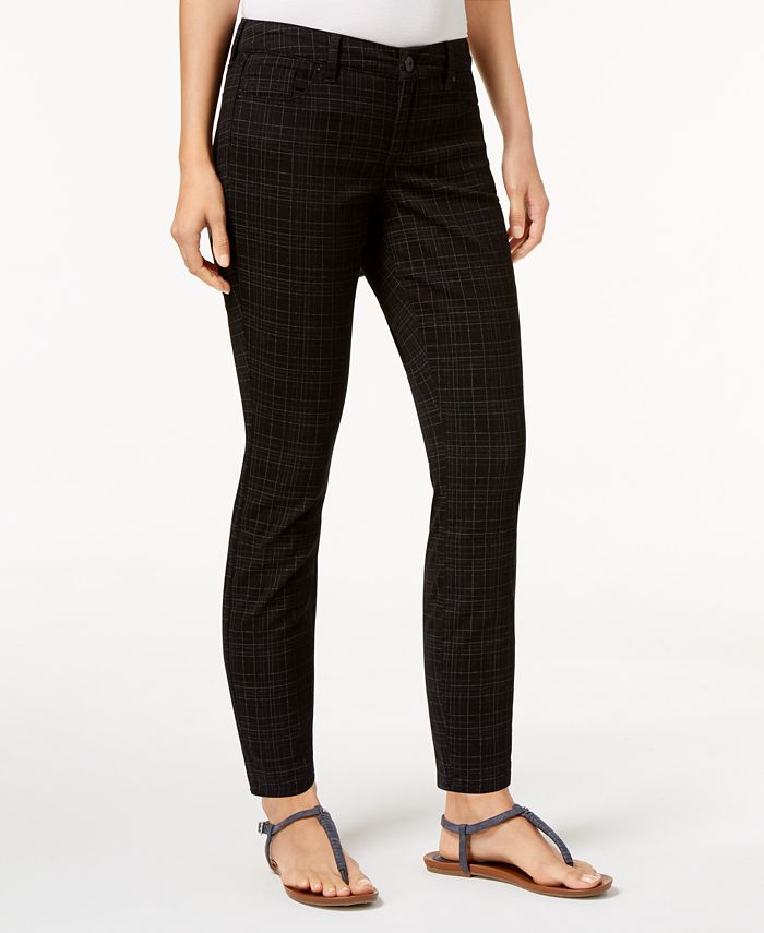 Style & Co Petite Plaid Skinny Jeans, Created for Macy's & Reviews ...