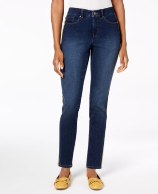 Charter Club Side-Stripe Skinny Ankle Jeans, Created for Macy's - Macy's