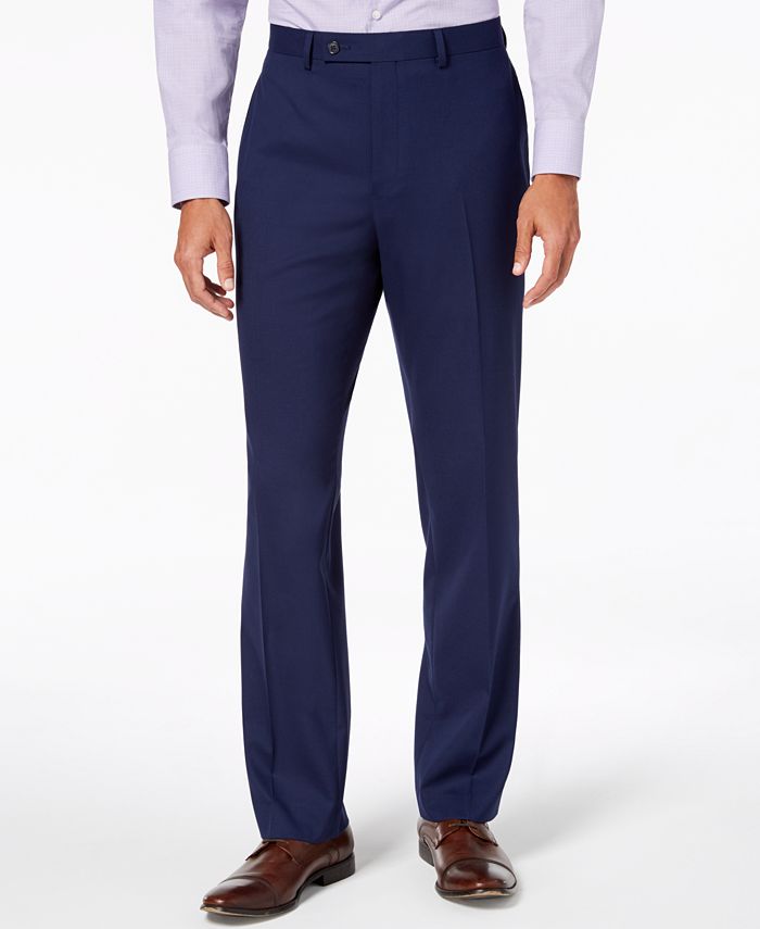 Van Heusen Flex Men's Slim-Fit Flex Stretch Bright Navy Solid Suit - Macy's