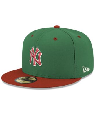 red and green fitted hat