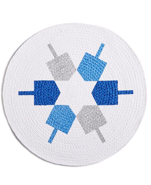 Homewear CLOSEOUT! Dreidel Star 15" Round Placemat & Reviews Table