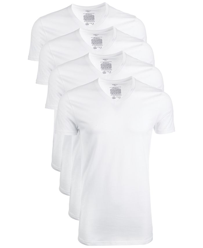 Alfani Men's 4-Pk. Mesh V-Neck Undershirts, Created for Macy's - Macy's