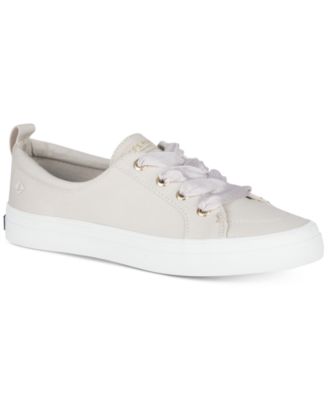 Sperry Women s Crest Vibe Satin Lace Up Memory Foam Fashion Sneakers Macy s