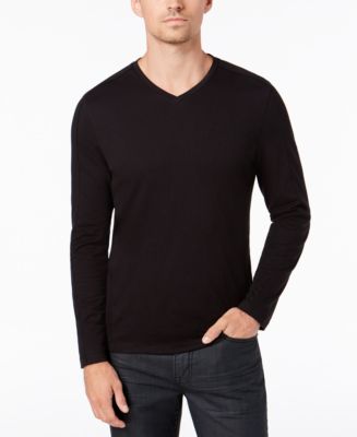 Alfani Men's Pieced Crossover V-Neck Shirt, Created for Macy's - Macy's