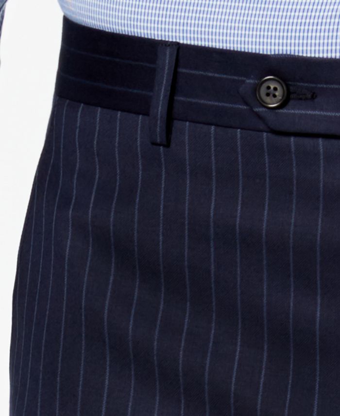 Lauren Ralph Lauren Men's Classic-Fit UltraFlex Stretch Navy Pinstripe Suit Pants & Reviews